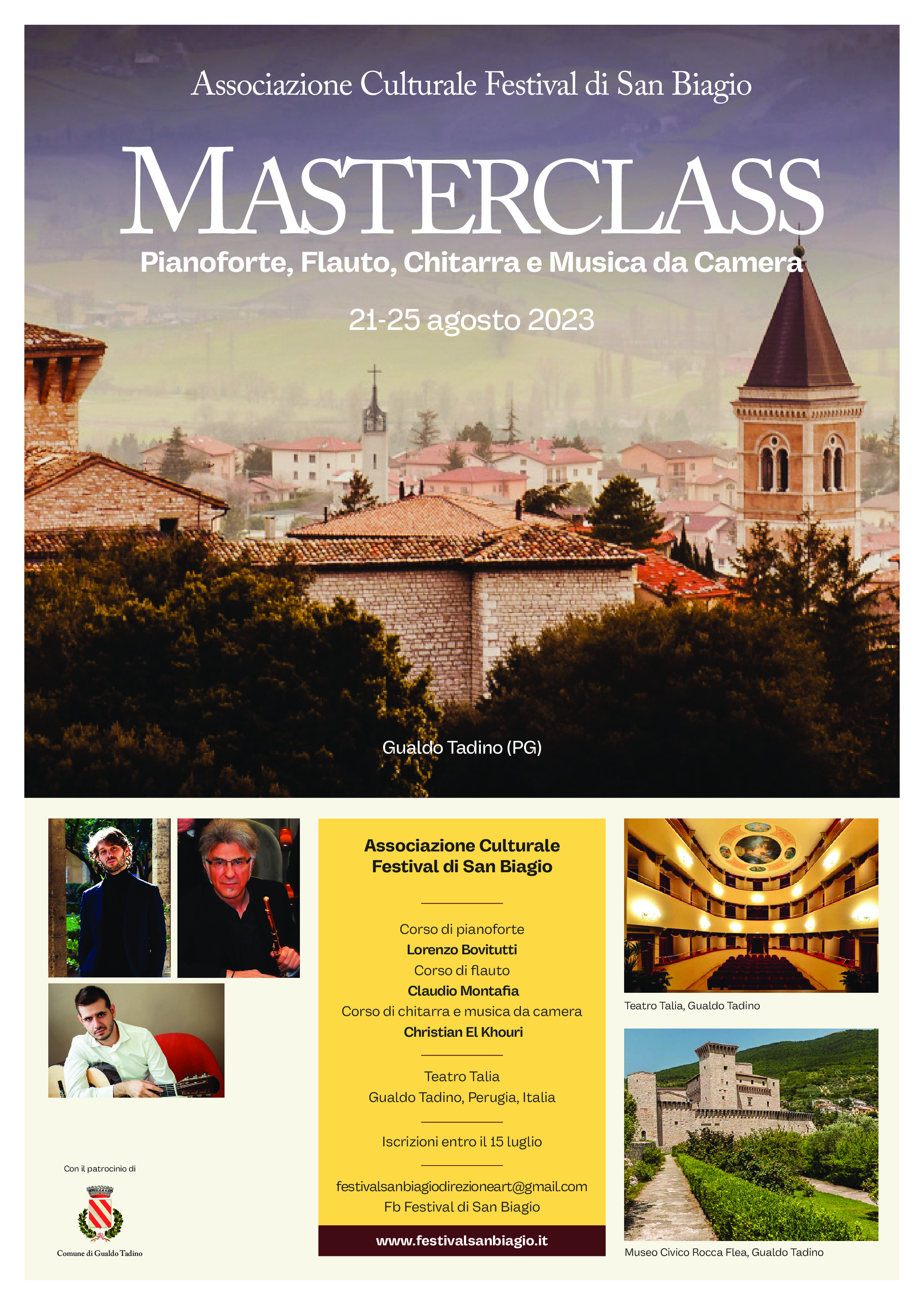 Masterclass 21-25 Agosto Festival San Biagio